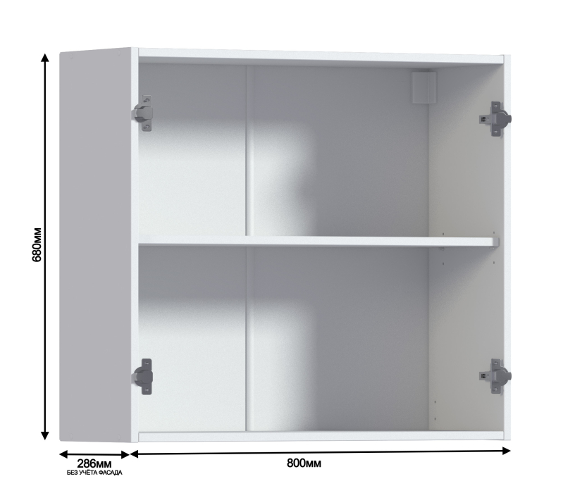 , Андора шкаф 80 навесной с фасадом