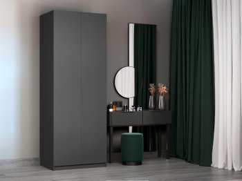 Шкаф складной Е1 Локер ("Гармошка" с системой Push to Move/Правый)81х52.5х220 см, с полками