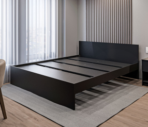 Комплект Бруклин (шкаф и кровать 1800), Диамант серый