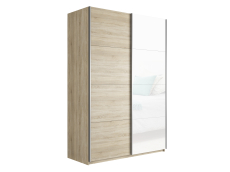 Шкафы-купе 2-х дверные, Шкаф-купе Прайм 2х дверный ДСП/Белый Глянец 140х57х230