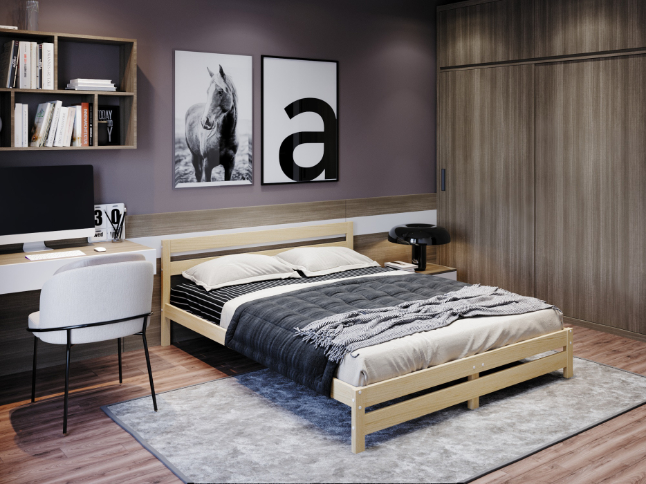 Кровати из массива, Кровать полутораспальная "MAMAMIA" 140х200