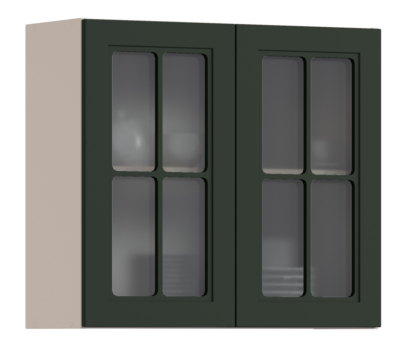 MODERN, MODERN шкаф навесной со стеклом 2 дв 80х72 см