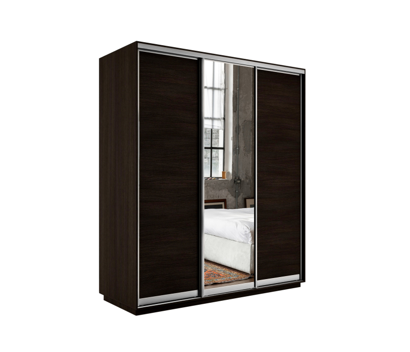 Шкафы-купе, Шкаф-купе Экспресс Медиум (1 зеркало) трио 2200 x 1800 x 600