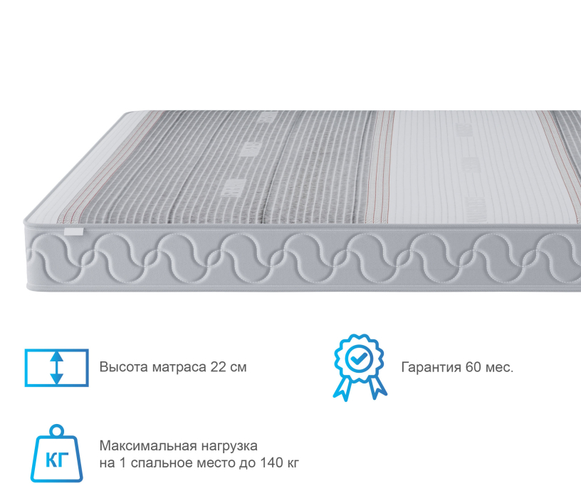 1400 x 2000, Матрас Тропикана-Агама в чехле Magnetic 1400х2000