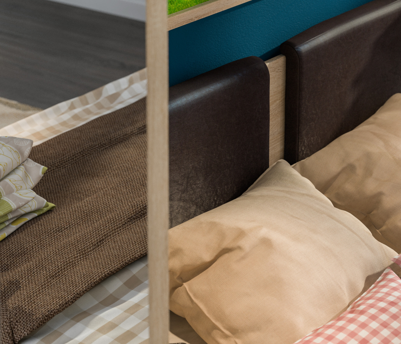 Спальные гарнитуры, Веста комплект для спальни (шкаф 2-х дв + кровать + комод) Дуб Сонома