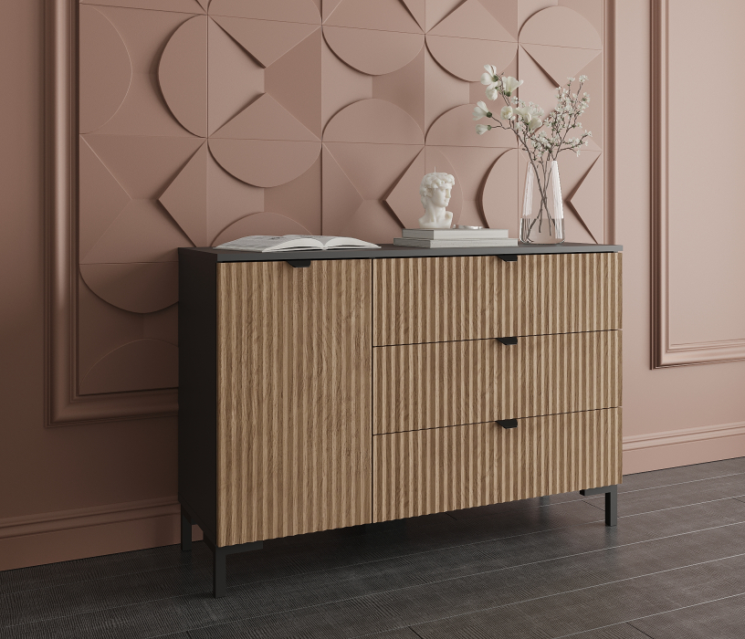 Комоды, Комод Тренд СБ-3446 3 ящика, 1 дверь