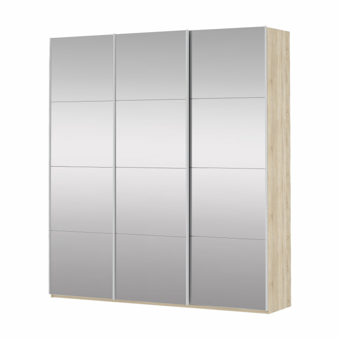 Шкафы-купе 3-х дверные, Шкаф Прайм трио  Зеркало 2300 х 1800 х 570