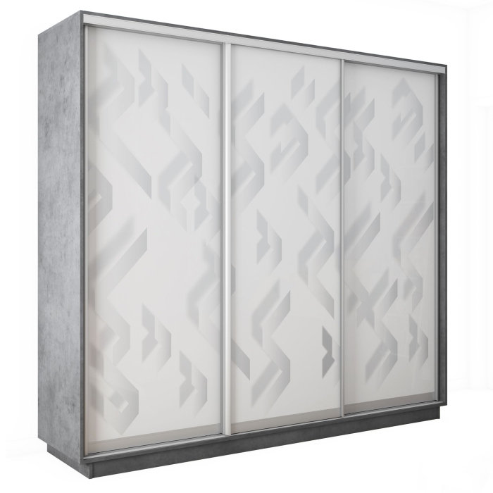 Шкафы-купе 3-х дверные, Шкаф-купе Экспресс 3-х дверный Фотопечать Ленты Стекла 240х60х220