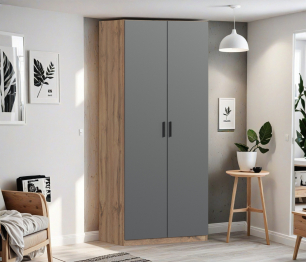 Шкаф двухдверный Макс 1000 мм, вариант №3 (ЛДСП, корпус дуб вотан)