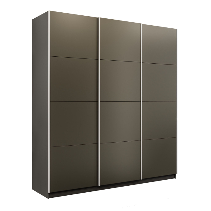 Шкафы-купе 3-х дверные, Шкаф-купе Эста 3-х дверный Стекла хаки/Доводчик 300х66х240