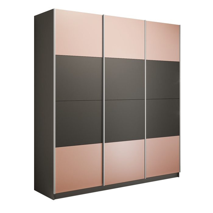 Шкафы-купе 3-х дверные, Шкаф-купе Эста 3-х дверный ДСП/Стекла пудра/Доводчик 300х66х240