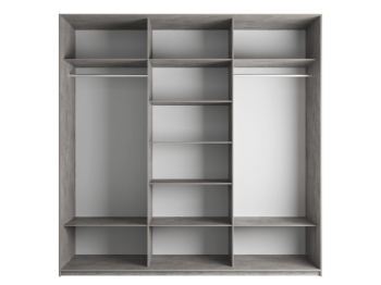 Шкаф-купе Эста Трио Стекло белое 270х66х240