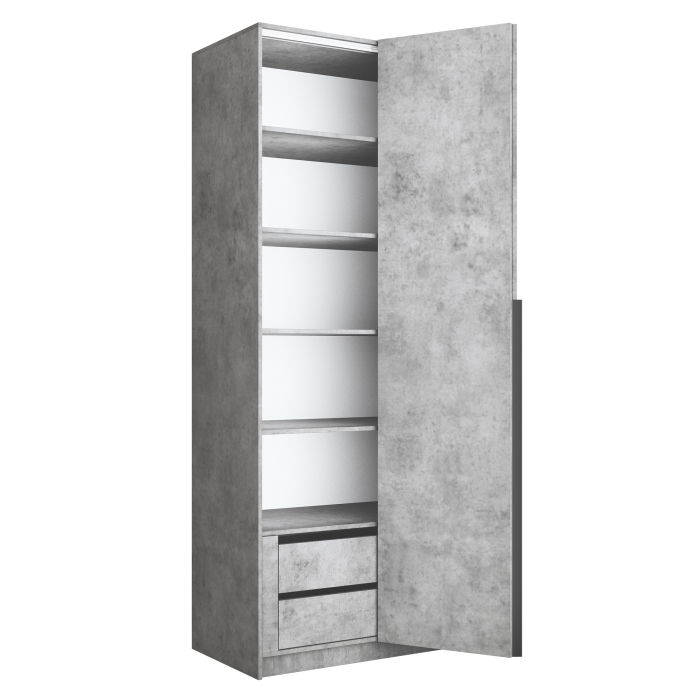 Шкафы распашные, Шкаф складной Е1 Локер ("Гармошка") 101х52,5х220 см, с полками и модулем