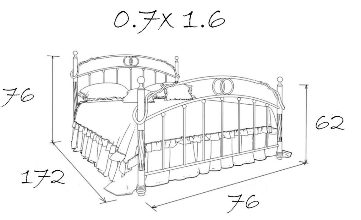 Кровати одноярусные, Детская металлическая кровать Лоренцо kids