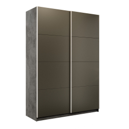 Шкаф-купе Прайм 2-х дверный Стекла хаки/Доводчики 160х57х230