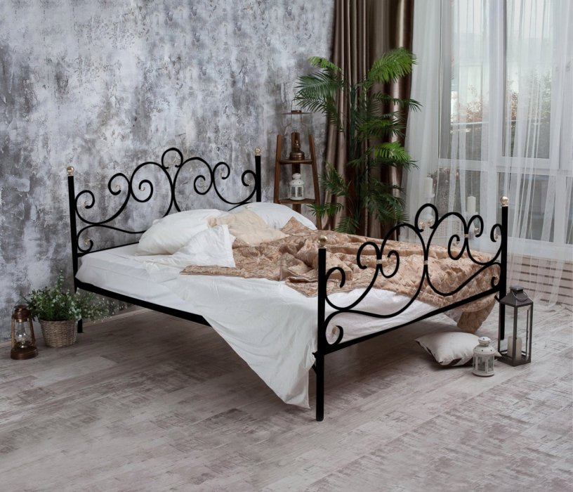 Кованые кровати, Кованая кровать Флоренция 1.6 с двумя спинками