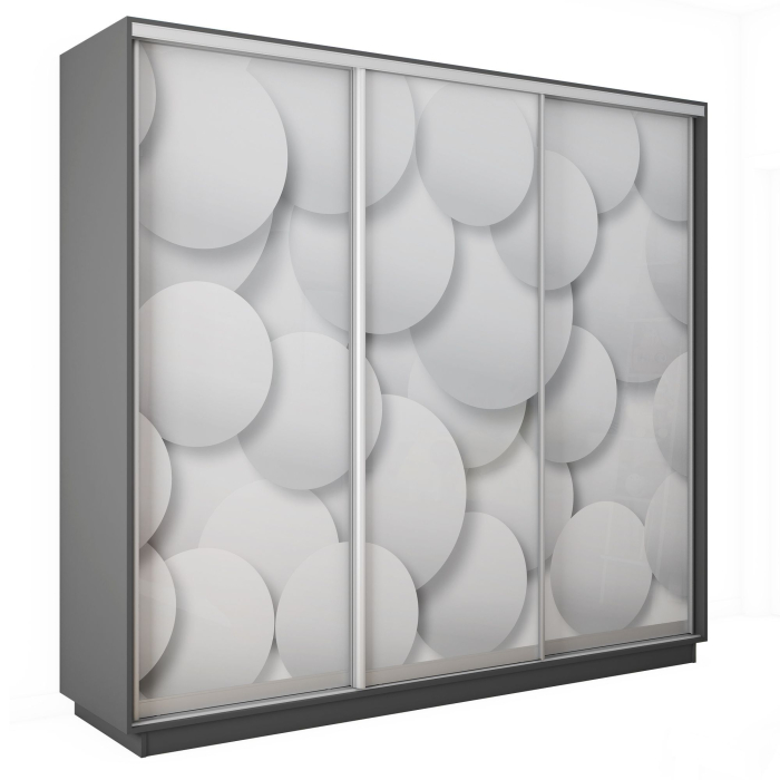Шкафы-купе 3-х дверные, Шкаф-купе Экспресс 3-х дверный Фотопечать Шары Стекла 210х60х240