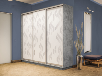 Шкаф-купе Экспресс 3-х дверный Фотопечать Ленты Стекла 210х45х240