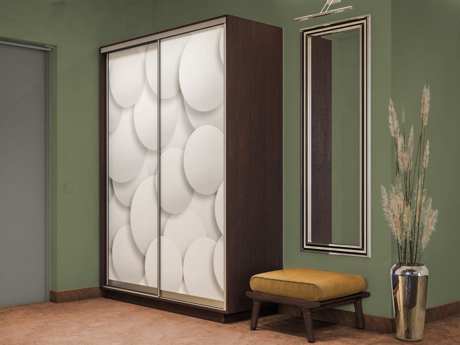 Шкафы-купе 2-х дверные, Шкаф-купе Экспресс 2-х дверный Фотопечать Шары Стекла 140х45х220