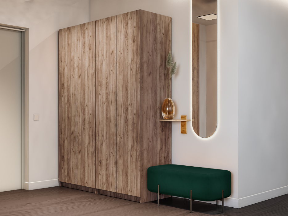 Шкафы распашные, Шкаф распашной Е1 Локер 162х52.5х220 см,с двумя комплектами полок и двумя модулями