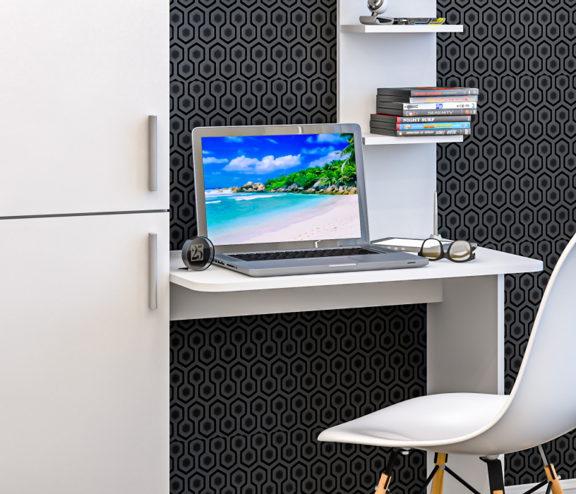 Компьютерные столы, Стеллаж со столом Tessa (Тесса) СБ-3146 Белый