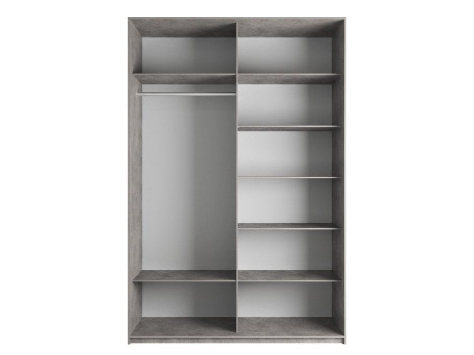 Шкафы-купе 2-х дверные, Шкаф Эста дуо Стекло белое/зеркало 2400 х 2000 х 660