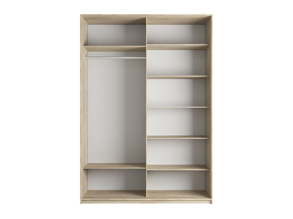 Шкафы-купе 2-х дверные, Шкаф-купе Прайм 2-х дверный Стекла пудра/Доводчики 120х57х230