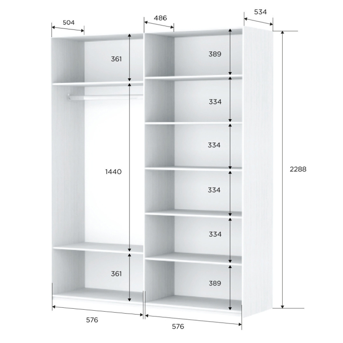 Шкафы-купе 2-х дверные, Шкаф-купе Прайм 2-х дверный Стекла пудра/Доводчики 120х57х230