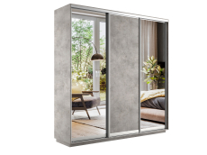 Шкафы-купе, Шкаф-купе Экспресс Медиум (2 зеркала) трио 2400 x 1800 x 600