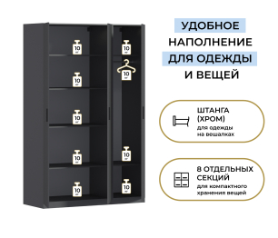 Шкаф трехдверный Макс 1500 мм, вариант №3 (ЛДСП)