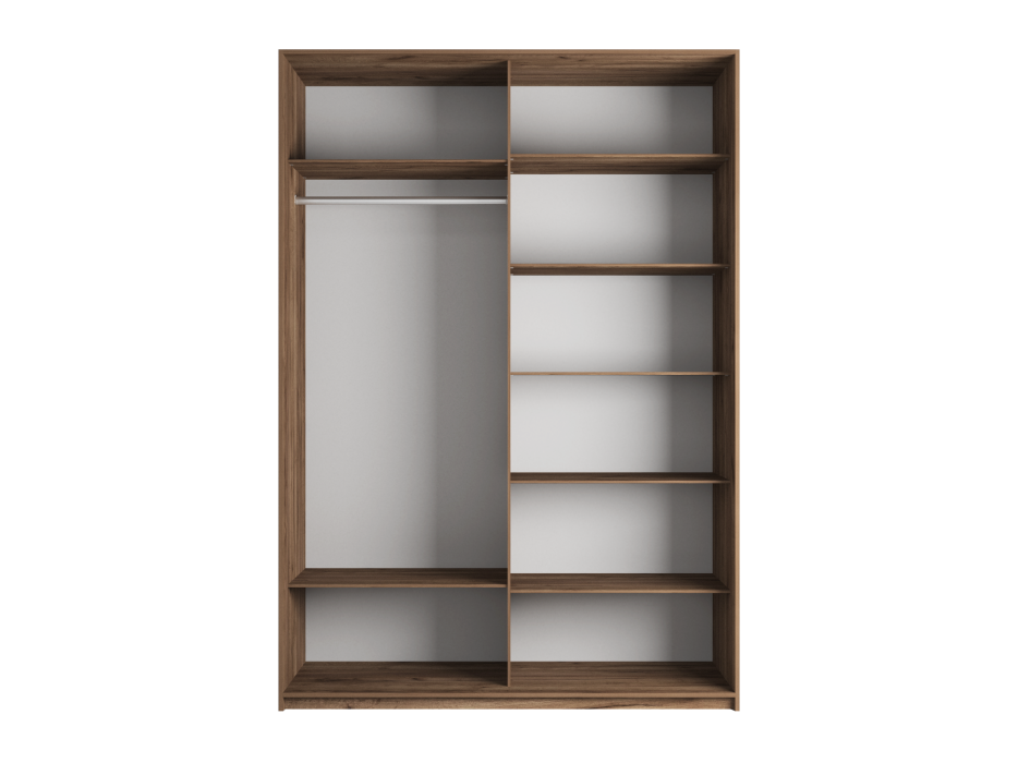 Шкафы-купе 2-х дверные, Шкаф-купе Прайм 2-х дверный Стекла черные/Доводчики 160х57х230