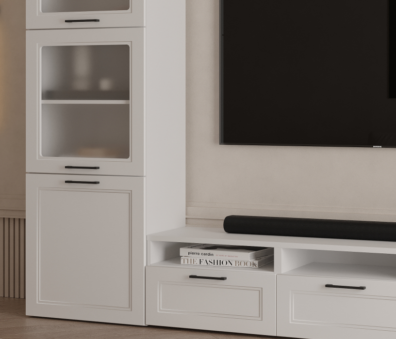 Стенки для гостиной, Гостиная Тренд Белый/МДФ Modern Белый