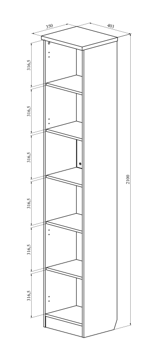 Шкафы пеналы, Шкаф-пенал Виктория ВИ-7