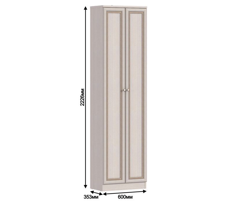 Для одежды, Шкаф 2-х дверный Грация СБ-2900