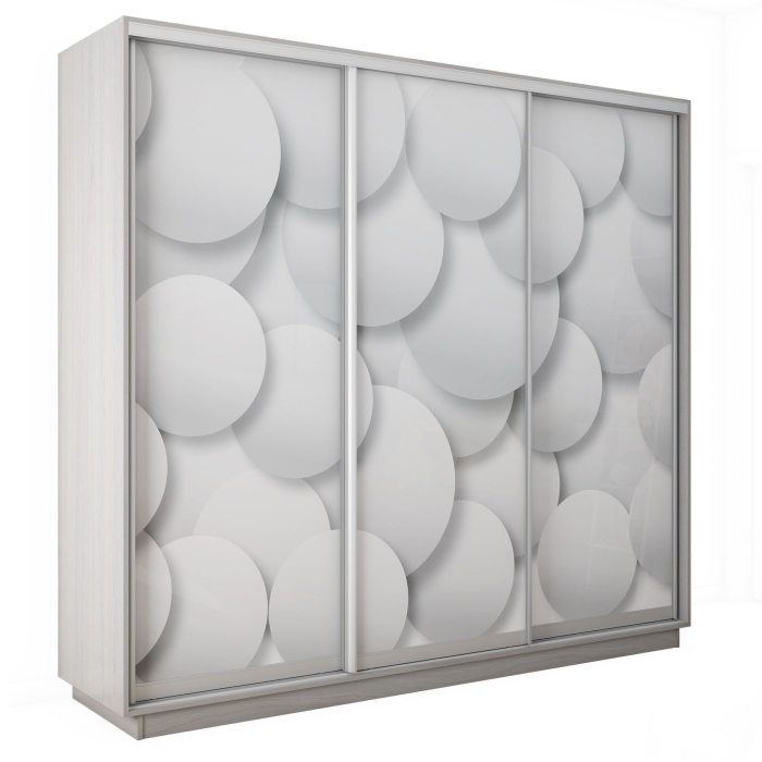 Шкафы-купе 3-х дверные, Шкаф-купе Экспресс 3-х дверный Фотопечать Шары Стекла 180х45х240