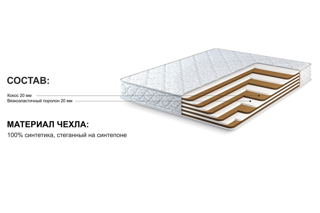 Другие размеры, Матрас Тропикана-Агама в чехле Magnetic 800х1900