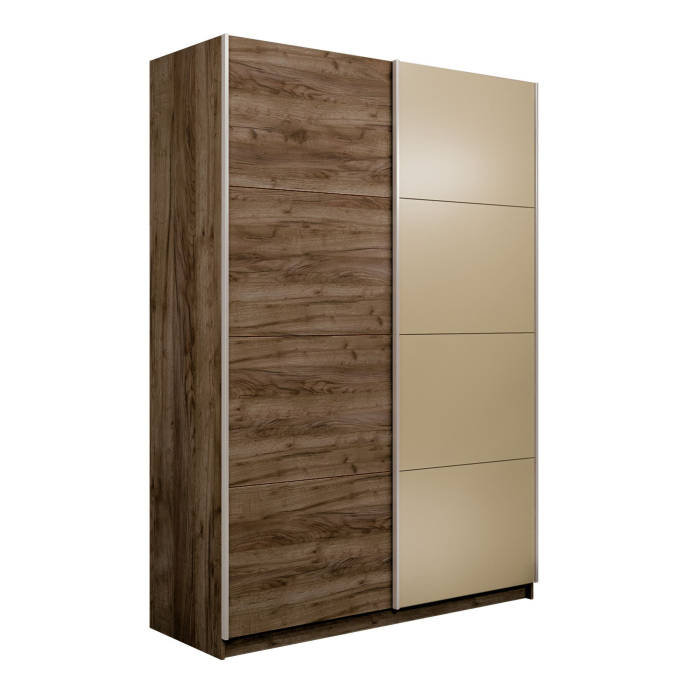 Шкафы-купе 2-х дверные, Шкаф-купе Прайм 2-х дверный ДСП/Стекло фисташка/Доводчики 140х57х230