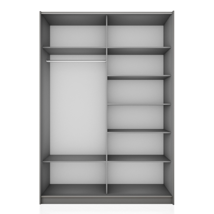 Шкафы-купе 2-х дверные, Шкаф-купе Прайм 2-х дверный Стекло белое/Стекло черное/Доводчики 160х57х230