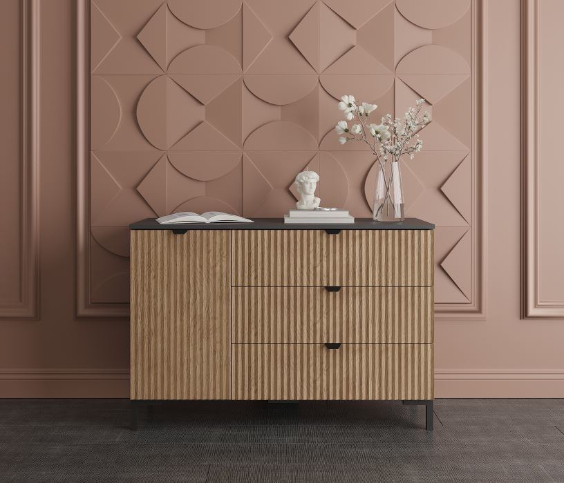 Комоды, Комод Тренд СБ-3446 3 ящика, 1 дверь