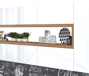 Регина (Лофт) Бетон/Белый глянец