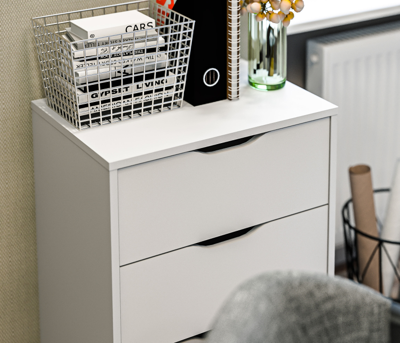 Детские комоды, Комод Mika / Мика СБ-3283 Белый/Белый,Серый