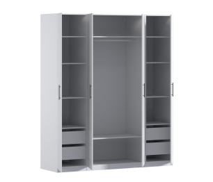 Шкаф четырехдверный Макс 2000 мм, вариант №2 (ЛДСП)