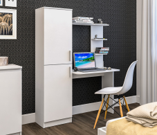 Компьютерные столы, Стеллаж со столом Tessa (Тесса) СБ-3146 Белый