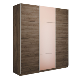 Шкаф-купе Эста 3-х дверный ДСП/Стекла пудра/Доводчик 270х66х240