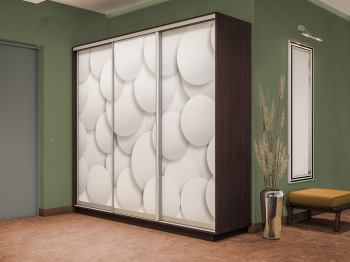 Шкаф-купе Экспресс 3-х дверный Фотопечать Шары Стекла 240х45х240
