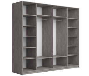 Шкаф-купе Прайм ДСП/Стекло белое, 220х57х230