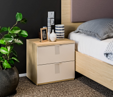 Прикроватные тумбы, Тумба Афина СБ-3326 Дуб Винченца/Кашемир серый