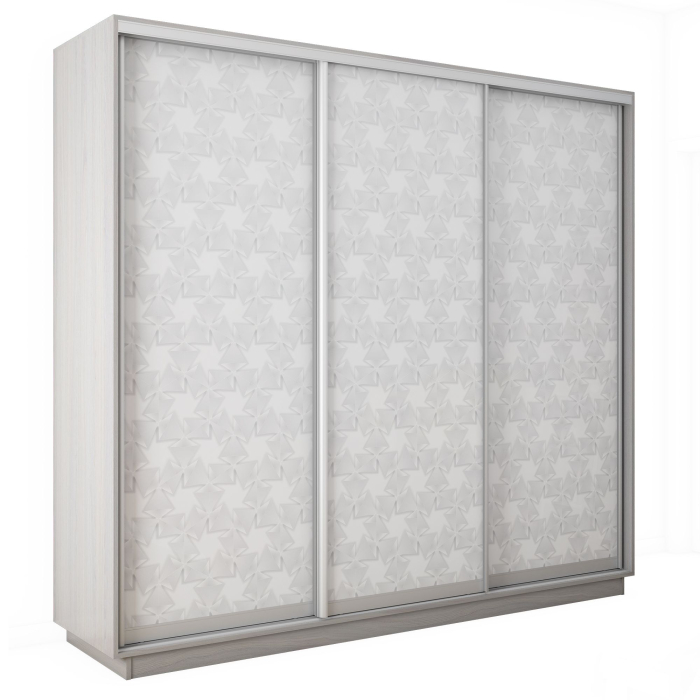 Шкафы-купе 3-х дверные, Шкаф-купе Экспресс 3-х дверный Фотопечать Калейдоскоп Стекла 180х60х220