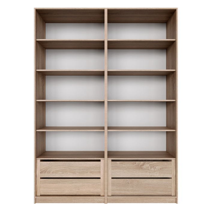 Шкафы распашные, Шкаф распашной Е1 Локер 162х52.5х220 см,с двумя комплектами полок и двумя модулями