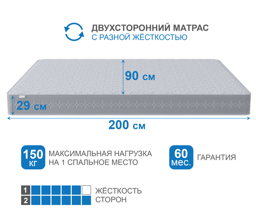 900 x 2000, Матрас Наслаждение-Рафаэль 900х2000
